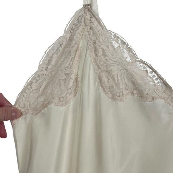 Vintage Wondermaid Non-Cling Beige Neutral Lace-Trimmed Slip Dress Size 42 - Picture 5 of 13